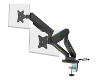Deltaco Podwójny uchwyt GAM-135 RGB - Czarny - 1115376 - zdjęcie 1